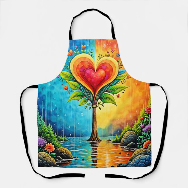 Tree of Love and Life Design Apron (Front)