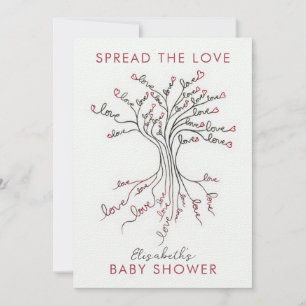 Tree of Love Meaningful Personalised Baby Shower Invitation