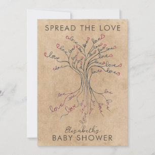   Tree of Love Meaningful Personalised Baby Shower Invitation