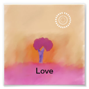 Tree  of love: ugly abstract landscape photo print