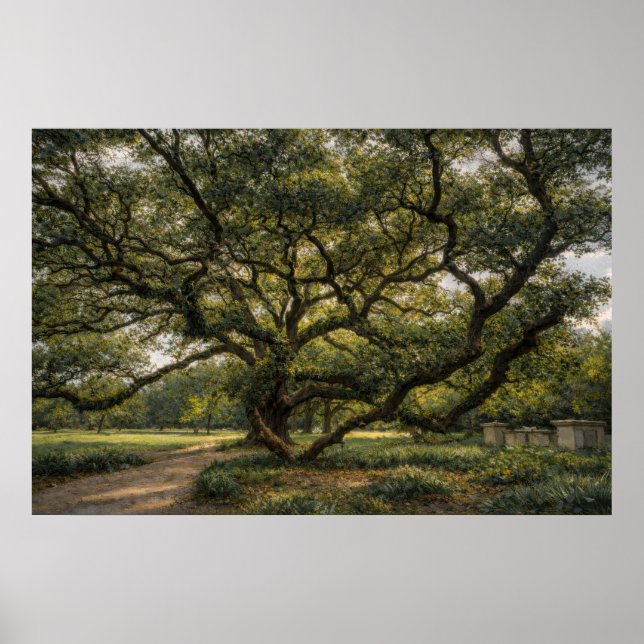 Tree of Southern Life | Live Oak Art | Poster (Front)
