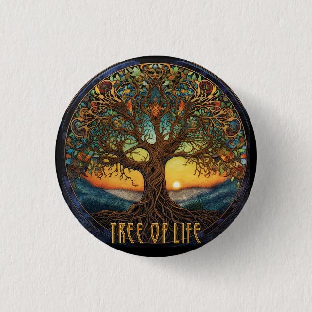 Tree ofLife,artnouveau-inspired,gift-for her 3 Cm Round Badge (Front)