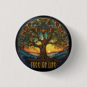 Tree ofLife,artnouveau-inspired,gift-for her 3 Cm Round Badge