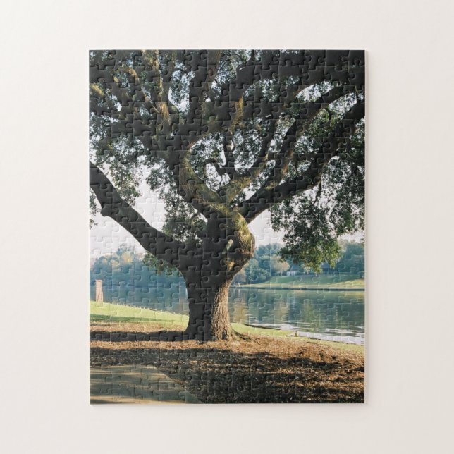Tree on Cane River Jigsaw Puzzle (Vertical)