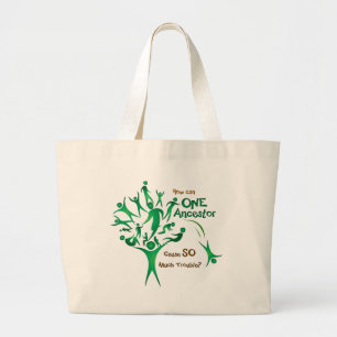 Tree One Ancestor Large Tote Bag