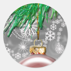 Tree Ornament Hanging Branch Custom Holiday Seals