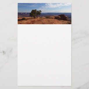 Tree Out of Red Rocks I at Canyonlands Stationery