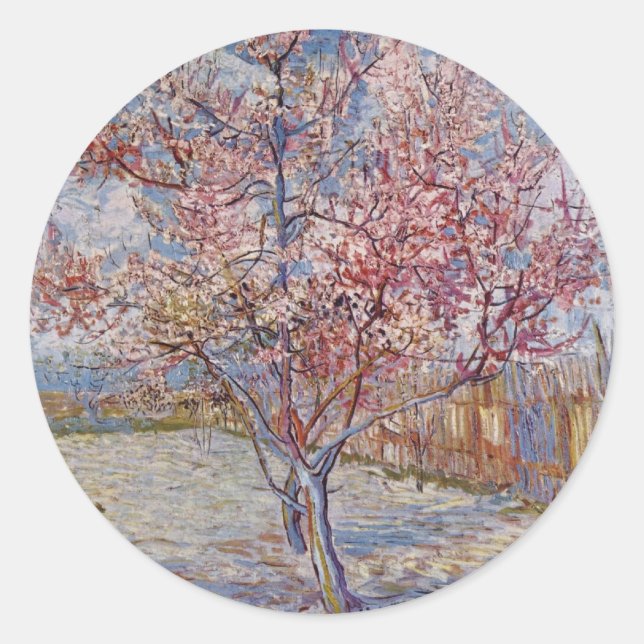 Tree Painting by Vincent Van Gogh Classic Round Sticker (Front)