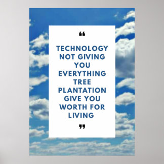 Tree Plantation Poster With A Message | Wall Art |