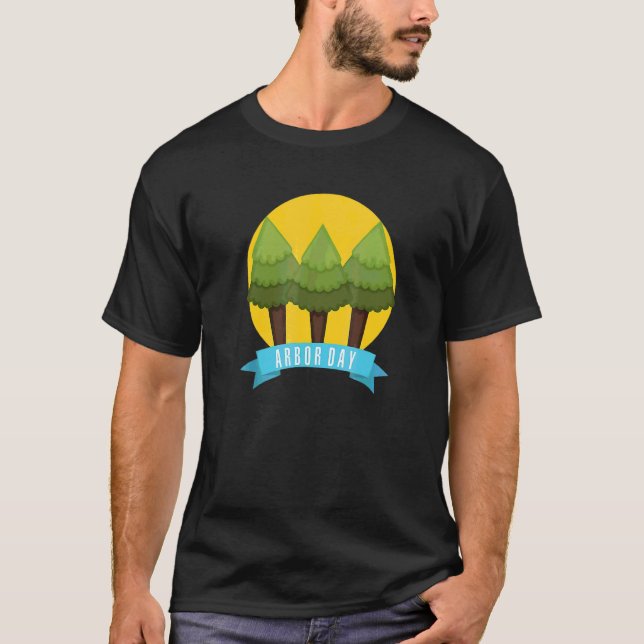 Tree Planting Arbor Day E A R T H Day T-Shirt (Front)