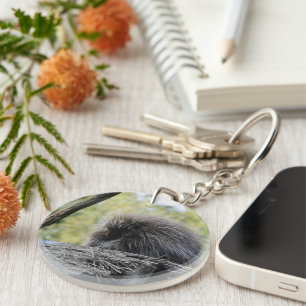 Tree Porcupine Key Ring