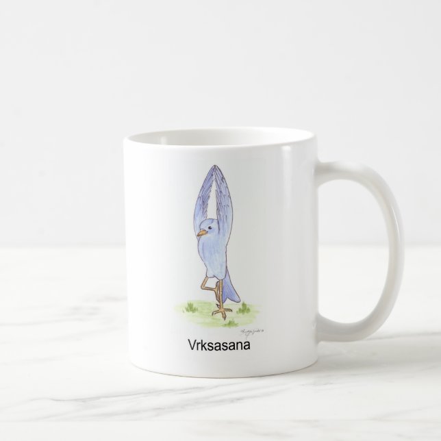 Tree pose bird coffee mug (Right)