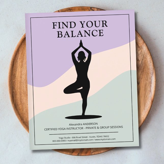 Tree Pose - Clean Yoga Instructor Flyer (Tree Pose - Clean Yoga Instructor Flyer)