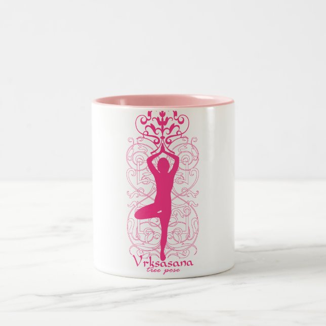 Tree Pose Two-Tone Coffee Mug (Center)