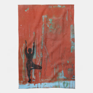 Tree Pose Yoga Girl Kitchen Towel