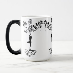 Tree pose yoga mug