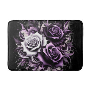 Tree Purple Roses Bath Mat