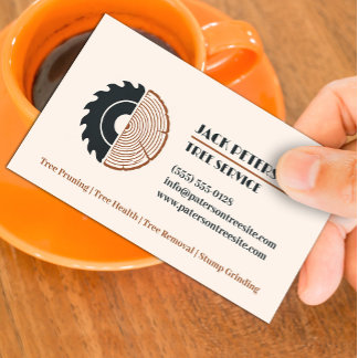 Tree Removal Cutting & Trimming Service Template Business Card