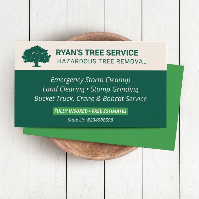 Tree Removal Service Business Card (Creator Uploaded)