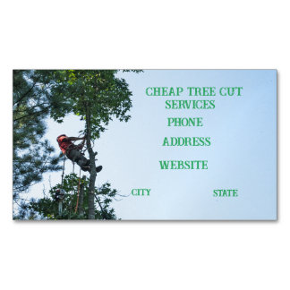 Tree Removal Services Magnetic Business Card