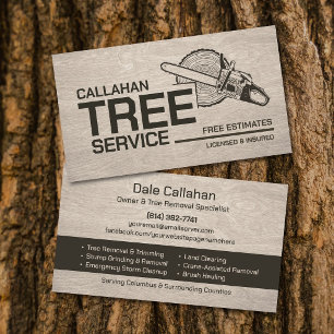 Tree Removal & Stump Grinding Services Business Card