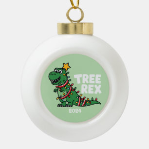 Tree Rex Ceramic Ball Christmas Ornament