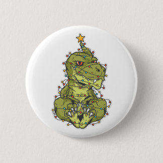 Tree Rex Christmas 6 Cm Round Badge