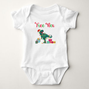 tree rex christmas baby outfit bodysuit