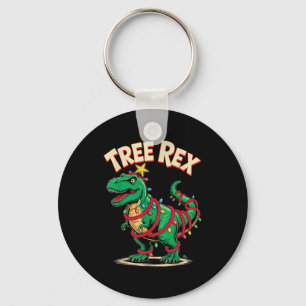 Tree Rex Christmas Costume T-rex Dinosaur Xmas Lig Key Ring