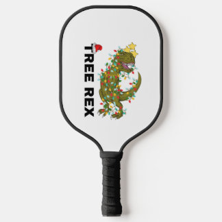 Tree Rex Christmas Dinosaur T Rex  2 Pickleball Paddle