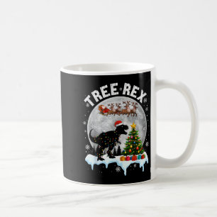 Tree Rex Christmas Dinosaur T-rex Xmas Pajama Men Coffee Mug