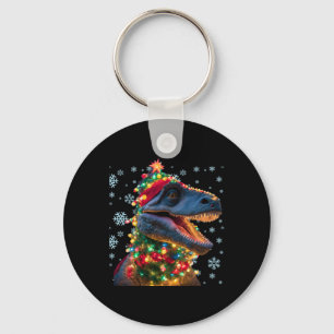 Tree Rex Christmas Light Kids Dinosaur Christmas T Key Ring