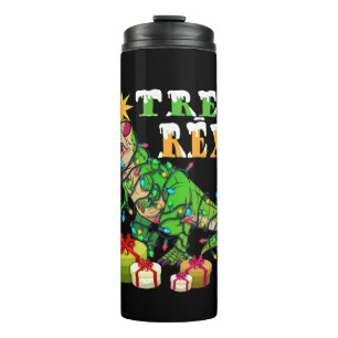 Tree Rex Christmas T-rex Boys   Thermal Tumbler