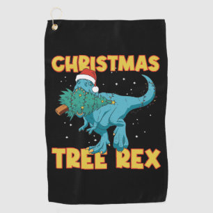 Tree Rex Devil Dinosaur Christmas Golf Towel