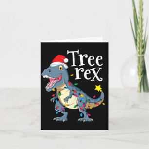 Tree rex dinosaur christmas card