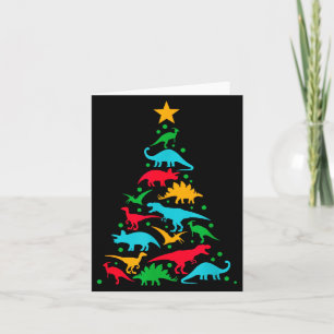 Tree Rex Dinosaur Dino Tree Christmas Tree Funny  Card