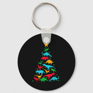 Tree Rex Dinosaur Dino Tree Christmas Tree Funny Key Ring