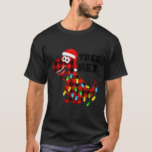 Tree Rex Dinosaur Pun Funny Dino Christmas Pajama  T-Shirt