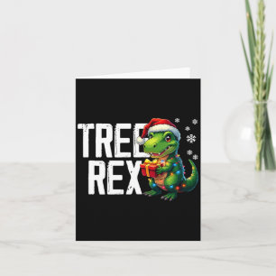 Tree Rex Dinosaur T Rex Dinosaur Funny Christmas Card