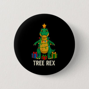 Tree Rex Funny Dinosaur Christmas 6 Cm Round Badge