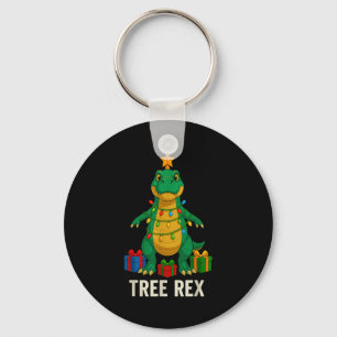 Tree Rex Funny Dinosaur Christmas  Key Ring