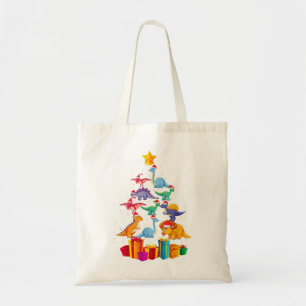 Tree Rex Funny Dinosaur Christmas Kids Adults Gift Tote Bag