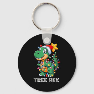 Tree Rex Funny Xmas T Rex Christmas Dinosaur Boys Key Ring