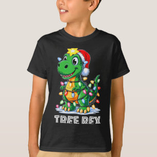 Tree Rex Funny Xmas T Rex Christmas Dinosaur Boys  T-Shirt