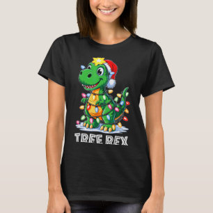 Tree Rex Funny Xmas T Rex Christmas Dinosaur Boys T-Shirt