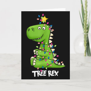 Tree Rex Funny Xmas Trex Boys Toddler Christmas Di Card