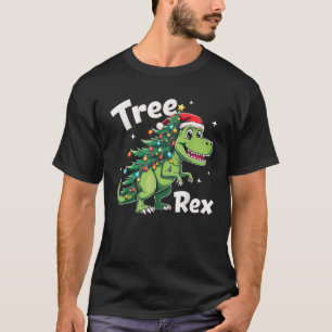 Tree Rex T Rex Christmas Lights Ornaments  T-Shirt