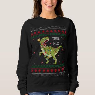 Tree Rex Trex Dinosaur Light Ugly Christmas Sweate Sweatshirt