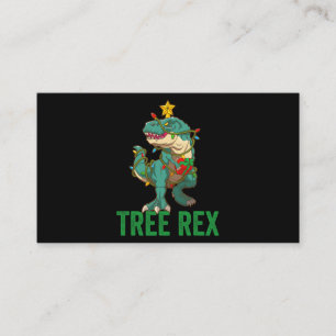 Tree Rex Tshirt as a Funny Christmas Dinosaur Tree Business Card