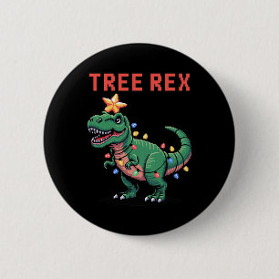Tree Rex Ugly Christmas Sweater Dinosaur 6 Cm Round Badge